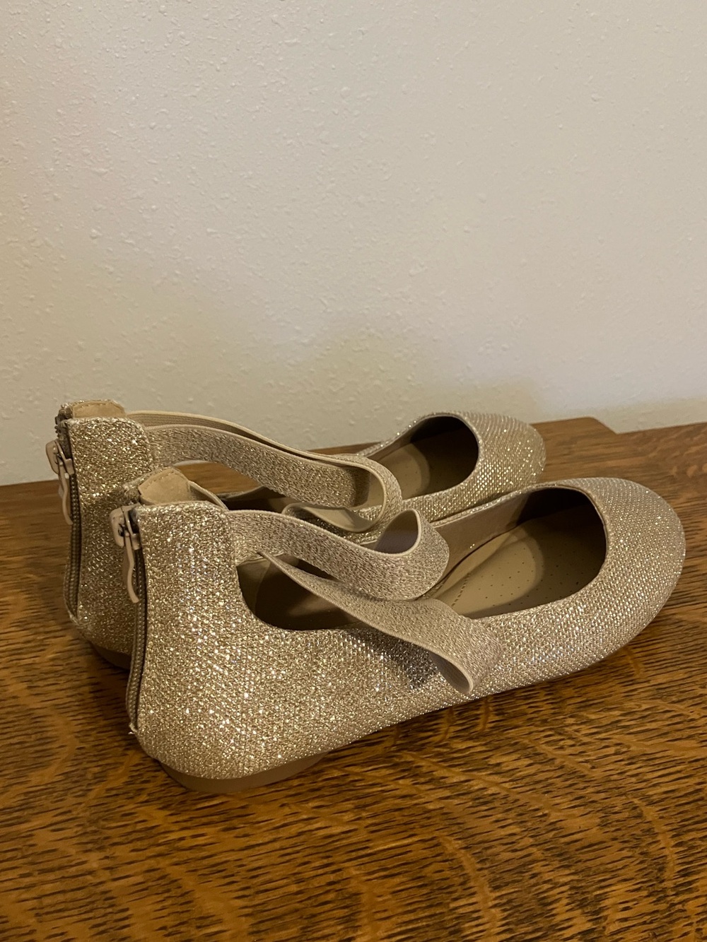 Gold flats size 9